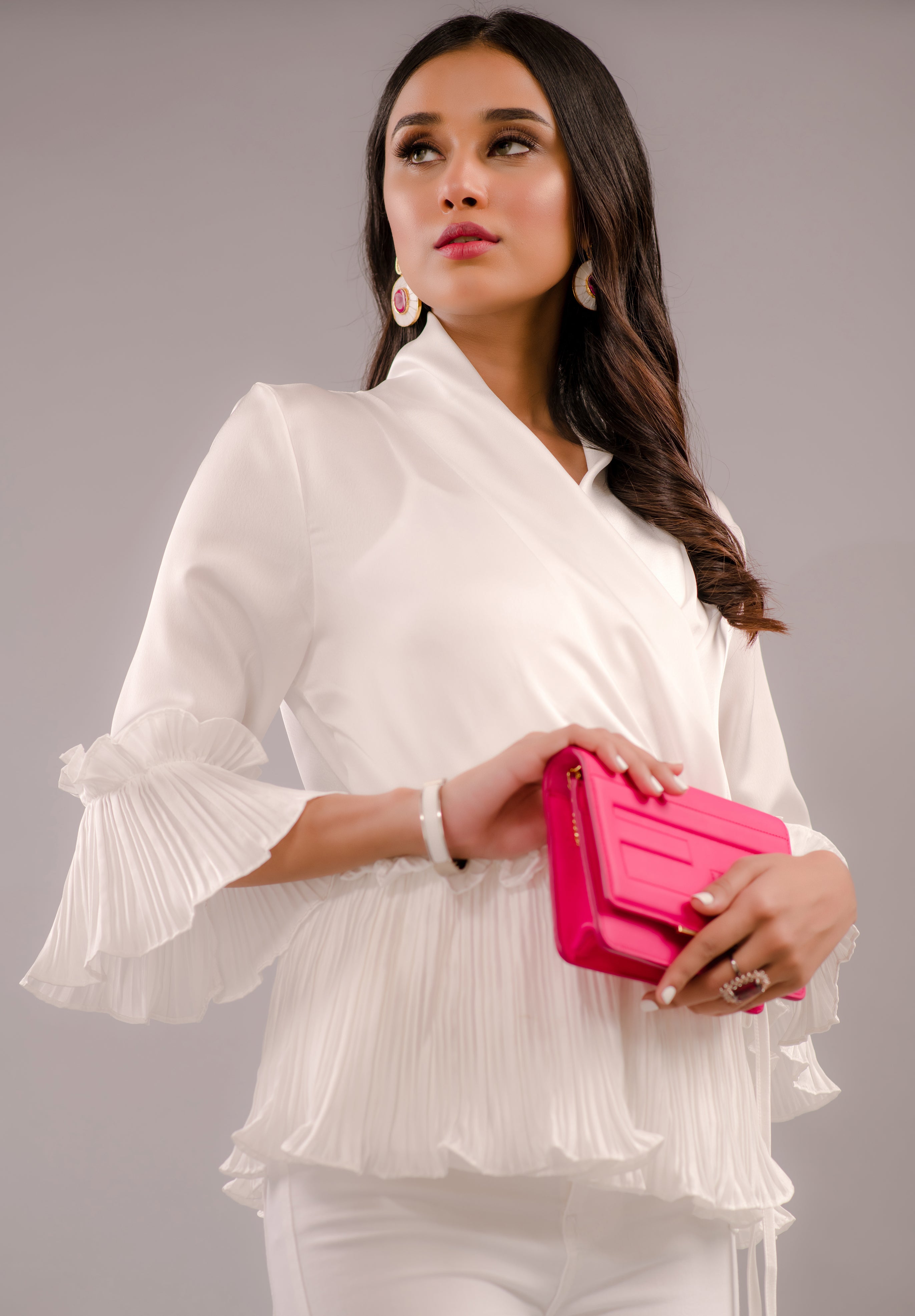 Ladybeetle Silk Wrap- White